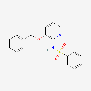 molecular formula C18H16N2O3S B2960070 N-(3-phenylmethoxypyridin-2-yl)benzenesulfonamide CAS No. 877459-36-4