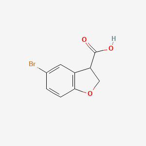 molecular formula C9H7BrO3 B2960075 5-溴-2,3-二氢苯并呋喃-3-羧酸 CAS No. 93670-10-1