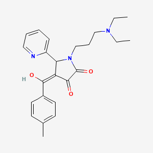 molecular formula C24H29N3O3 B2960077 1-(3-(diethylamino)propyl)-3-hydroxy-4-(4-methylbenzoyl)-5-(pyridin-2-yl)-1H-pyrrol-2(5H)-one CAS No. 618878-33-4