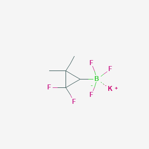 molecular formula C5H7BF5K B2960086 三氟硼酸钾(2,2-二氟-3,3-二甲基环丙基) CAS No. 2416056-32-9