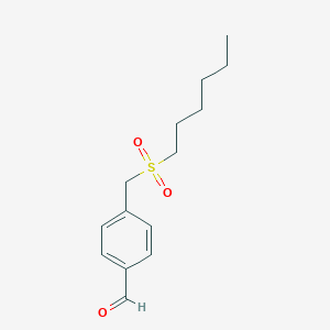 4-[(Hexylsulfonyl)methyl]benzaldehyde