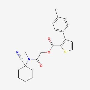 molecular formula C22H24N2O3S B2960090 [(1-Cyanocyclohexyl)(methyl)carbamoyl]methyl 3-(4-methylphenyl)thiophene-2-carboxylate CAS No. 924158-16-7