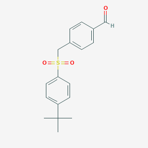 4-{[(4-Tert-butylphenyl)sulfonyl]methyl}benzaldehyde