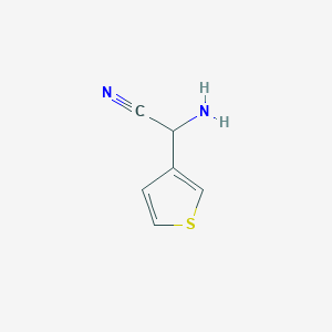 molecular formula C6H6N2S B2960100 2-氨基-2-(噻吩-3-基)乙腈 CAS No. 113100-57-5