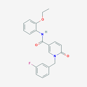 molecular formula C21H19FN2O3 B2960102 N-(2-ethoxyphenyl)-1-(3-fluorobenzyl)-6-oxo-1,6-dihydropyridine-3-carboxamide CAS No. 1004256-70-5