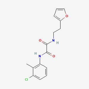 molecular formula C15H15ClN2O3 B2960116 N'-(3-chloro-2-methylphenyl)-N-[2-(furan-2-yl)ethyl]ethanediamide CAS No. 900001-50-5