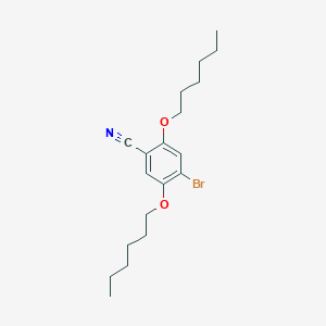 molecular formula C19H28BrNO2 B296013 4-Bromo-2,5-bis(hexyloxy)benzonitrile 