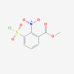 molecular formula C8H6ClNO6S B2960135 Methyl 3-chlorosulfonyl-2-nitrobenzoate CAS No. 2344679-89-4