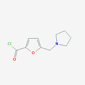 molecular formula C10H12ClNO2 B2960137 5-(Pyrrolidin-1-ylmethyl)furan-2-carbonyl chloride CAS No. 914206-43-2
