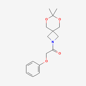 molecular formula C16H21NO4 B2960144 1-(7,7-Dimethyl-6,8-dioxa-2-azaspiro[3.5]nonan-2-yl)-2-phenoxyethanone CAS No. 1396717-36-4