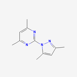 molecular formula C11H14N4 B2960159 2-(3,5-Dimethylpyrazol-1-yl)-4,6-dimethylpyrimidine CAS No. 4086-61-7