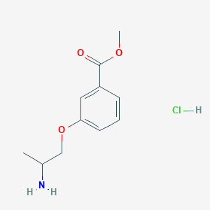 molecular formula C11H16ClNO3 B2960160 Methyl 3-(2-aminopropoxy)benzoate;hydrochloride CAS No. 2411271-25-3