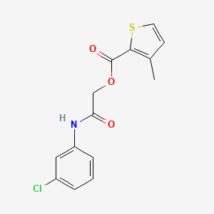 molecular formula C14H12ClNO3S B2960164 [(3-Chlorophenyl)carbamoyl]methyl 3-methylthiophene-2-carboxylate CAS No. 387854-23-1