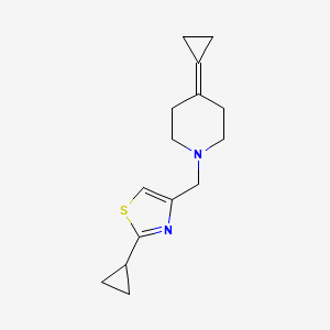 2-Cyclopropyl-4-[(4-cyclopropylidenepiperidin-1-yl)methyl]-1,3-thiazole