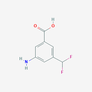 molecular formula C8H7F2NO2 B2960175 3-Amino-5-(difluoromethyl)benzoic acid CAS No. 2248392-12-1