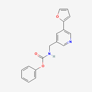 molecular formula C17H14N2O3 B2960183 Phenyl ((5-(furan-2-yl)pyridin-3-yl)methyl)carbamate CAS No. 2034385-82-3