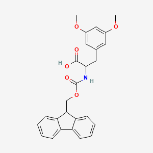 molecular formula C26H25NO6 B2960187 3-(3,5-dimethoxyphenyl)-2-{[(9H-fluoren-9-ylmethoxy)carbonyl]amino}propanoic acid CAS No. 1379834-21-5
