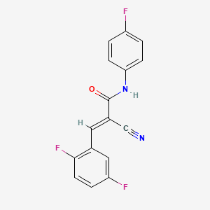 (E)-2-cyano-3-(2,5-difluorophenyl)-N-(4-fluorophenyl)prop-2-enamide