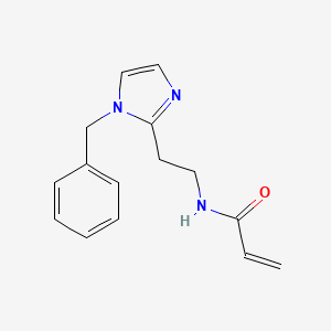 molecular formula C15H17N3O B2960207 N-[2-(1-Benzylimidazol-2-yl)ethyl]prop-2-enamide CAS No. 2299553-03-8