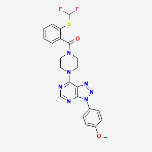 (2-((difluoromethyl)thio)phenyl)(4-(3-(4-methoxyphenyl)-3H-[1,2,3]triazolo[4,5-d]pyrimidin-7-yl)piperazin-1-yl)methanone