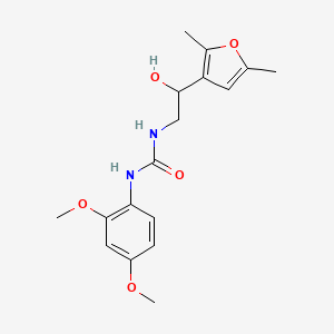 molecular formula C17H22N2O5 B2960222 1-(2,4-二甲氧基苯基)-3-(2-(2,5-二甲基呋喃-3-基)-2-羟乙基)脲 CAS No. 2320665-99-2