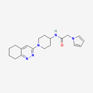 molecular formula C19H25N5O B2960224 2-(1H-pyrrol-1-yl)-N-(1-(5,6,7,8-tetrahydrocinnolin-3-yl)piperidin-4-yl)acetamide CAS No. 2034411-02-2