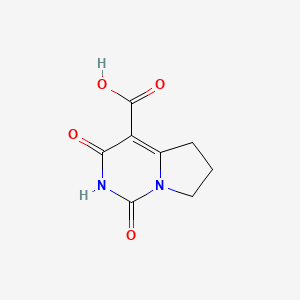 molecular formula C8H8N2O4 B2960228 1,3-Dioxo-6,7-dihydro-5H-pyrrolo[1,2-c]pyrimidine-4-carboxylic acid CAS No. 1502383-27-8