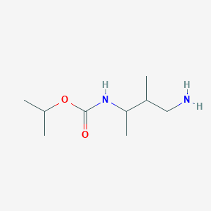 molecular formula C9H20N2O2 B2960234 propan-2-yl N-(4-amino-3-methylbutan-2-yl)carbamate CAS No. 1592253-28-5