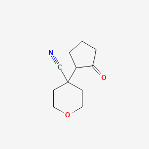 molecular formula C11H15NO2 B2960240 4-(2-氧代环戊基)氧杂环-4-腈 CAS No. 1864063-27-3