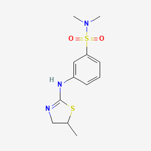 N,N-dimethyl-3-[(5-methyl-4,5-dihydro-1,3-thiazol-2-yl)amino]benzene-1-sulfonamide