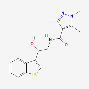 N-(2-(benzo[b]thiophen-3-yl)-2-hydroxyethyl)-1,3,5-trimethyl-1H-pyrazole-4-carboxamide