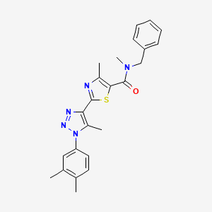 molecular formula C24H25N5OS B2960250 N-benzyl-2-[1-(3,4-dimethylphenyl)-5-methyl-1H-1,2,3-triazol-4-yl]-N,4-dimethyl-1,3-thiazole-5-carboxamide CAS No. 1207037-82-8