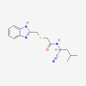 2-{[(1H-1,3-benzodiazol-2-yl)methyl]sulfanyl}-N-(1-cyano-3-methylbutyl)acetamide