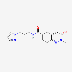 2-methyl-3-oxo-N-[3-(1H-pyrazol-1-yl)propyl]-2,3,5,6,7,8-hexahydrocinnoline-6-carboxamide