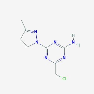 4-(chloromethyl)-6-(3-methyl-4,5-dihydro-1H-pyrazol-1-yl)-1,3,5-triazin-2-amine