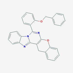 7-[2-(benzyloxy)phenyl]-14H-chromeno[2',3':4,5]pyrimido[1,6-a]benzimidazole