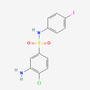 3-Amino-4-chloro-N-(4-iodo-phenyl)-benzenesulfonamide