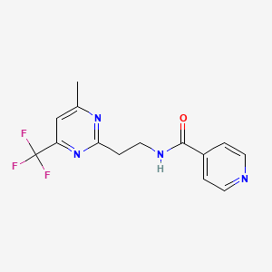 N-(2-(4-methyl-6-(trifluoromethyl)pyrimidin-2-yl)ethyl)isonicotinamide