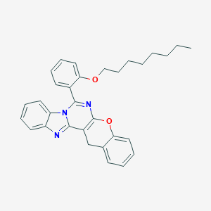 molecular formula C31H31N3O2 B296028 2-(14H-chromeno[2',3':4,5]pyrimido[1,6-a]benzimidazol-7-yl)phenyl octyl ether 