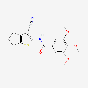 N-(3-cyano-5,6-dihydro-4H-cyclopenta[b]thiophen-2-yl)-3,4,5-trimethoxybenzamide