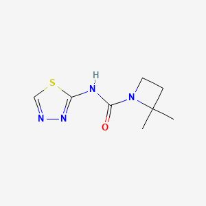 molecular formula C8H12N4OS B2960292 2,2-二甲基-N-(1,3,4-噻二唑-2-基)氮杂环丁烷-1-甲酰胺 CAS No. 1376282-05-1