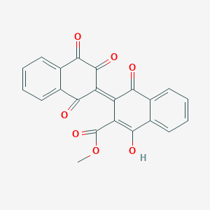 molecular formula C22H12O7 B2960293 methyl (3Z)-1-hydroxy-4-oxo-3-(1,3,4-trioxonaphthalen-2-ylidene)naphthalene-2-carboxylate CAS No. 1297609-98-3