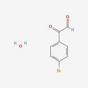 molecular formula C8H7BrO3 B2960300 4-Bromophenylglyoxal hydrate CAS No. 80352-42-7; 859775-25-0