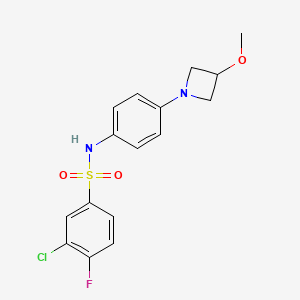 3-chloro-4-fluoro-N-(4-(3-methoxyazetidin-1-yl)phenyl)benzenesulfonamide