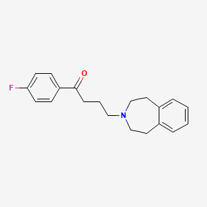 molecular formula C20H23ClFNO B2960317 1-(4-fluorophenyl)-4-(1,2,4,5-tetrahydro-3H-3-benzazepin-3-yl)butan-1-one CAS No. 1049718-17-3