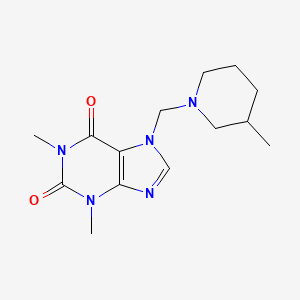 molecular formula C14H21N5O2 B2960319 1,3-二甲基-7-((3-甲基哌啶-1-基)甲基)-1H-嘌呤-2,6(3H,7H)-二酮 CAS No. 586997-00-4