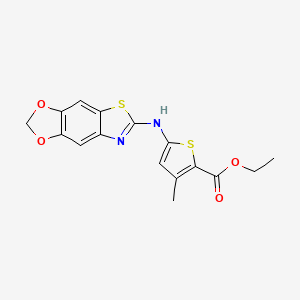 Ethyl 5-([1,3]dioxolo[4,5-f][1,3]benzothiazol-6-ylamino)-3-methylthiophene-2-carboxylate