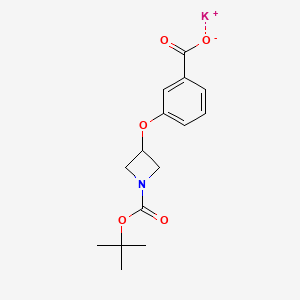 Potassium;3-[1-[(2-methylpropan-2-yl)oxycarbonyl]azetidin-3-yl]oxybenzoate