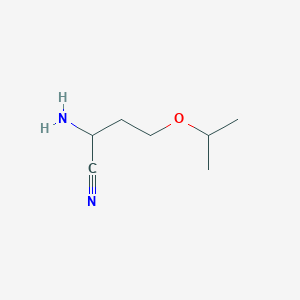 molecular formula C7H14N2O B2960327 2-Amino-4-isopropoxybutanenitrile CAS No. 1310210-89-9