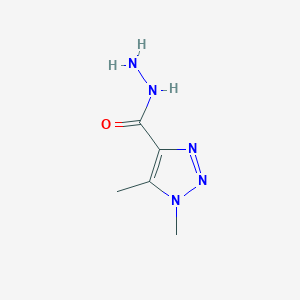molecular formula C5H9N5O B2960333 1,5-二甲基三唑-4-甲酰肼 CAS No. 1862908-11-9